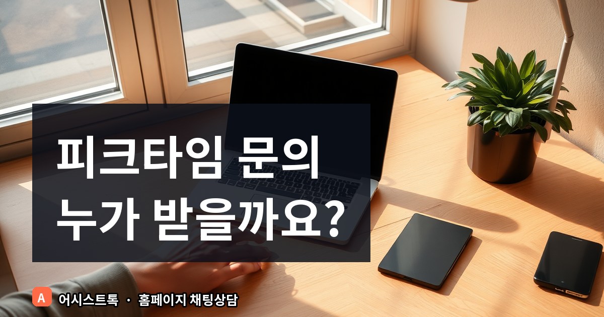문의 몰리는 시간대 챗봇과 실시간 채팅 분기 시나리오