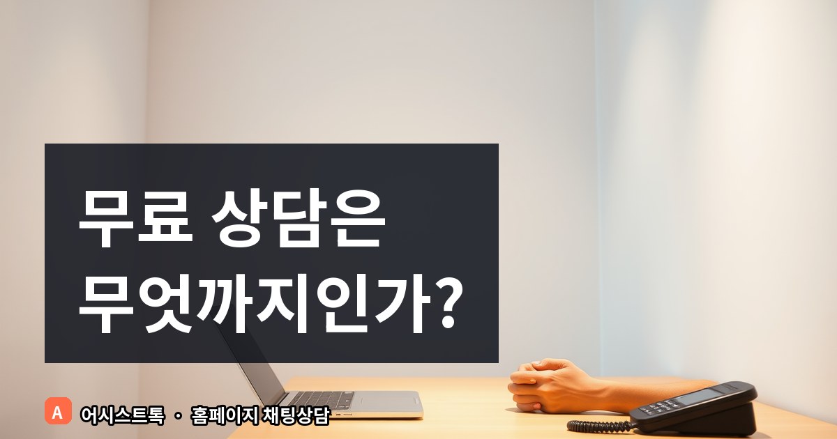 무료 채팅상담 위젯, 어디까지 쓸 수 있나