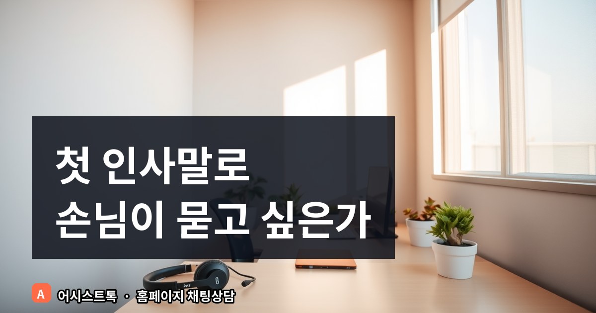 채팅 인사말, 첫 대화가 시작되게 쓰는 실전 팁